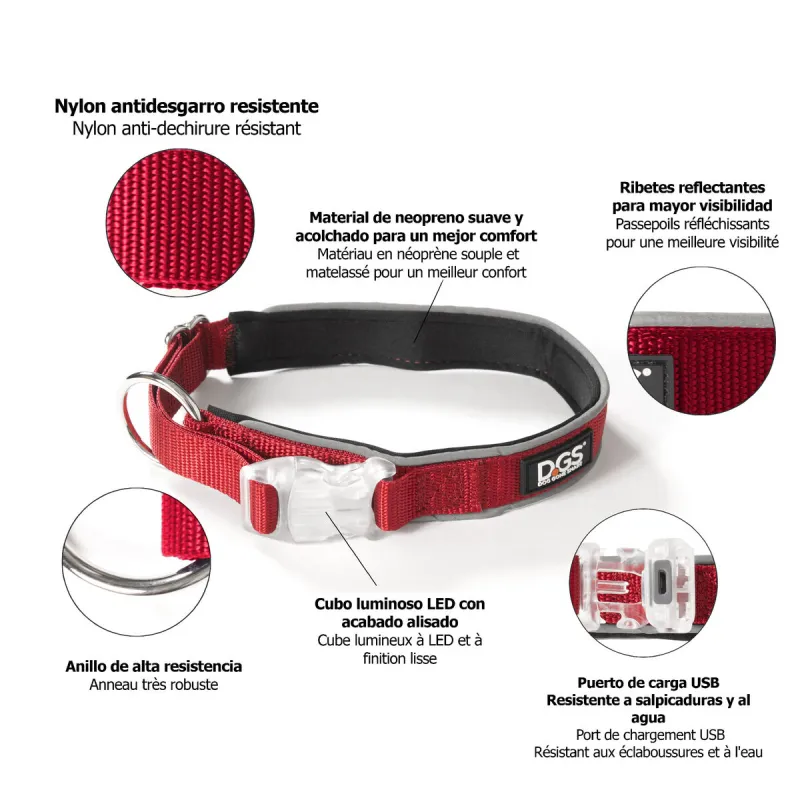 Dog collar Dog Gone Smart Red L Light