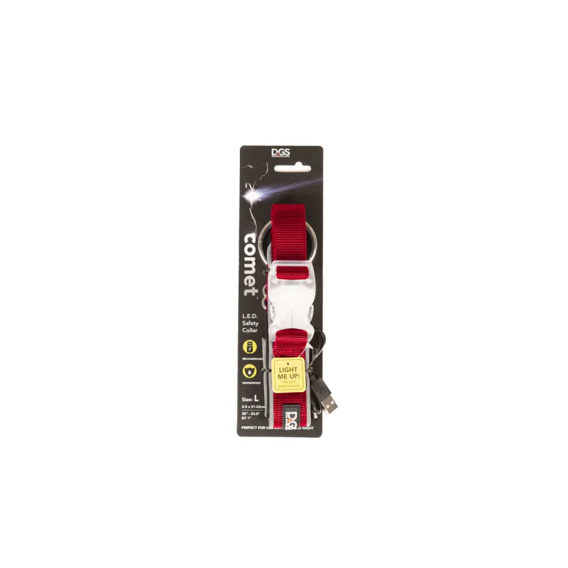 Dog collar Dog Gone Smart Red L Light