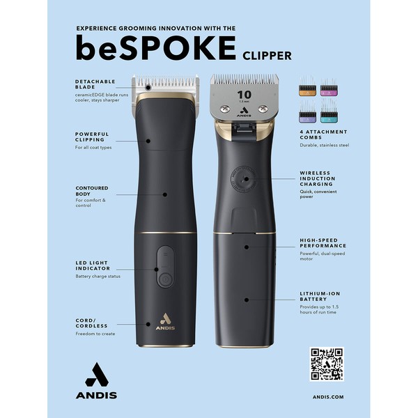 Hair clipper for pets Andis BESPOKE Black