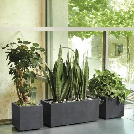Stiklainis Deroma Antracito 25 cm Plastmasinis Kvadratai Kubas Ø 25 cm