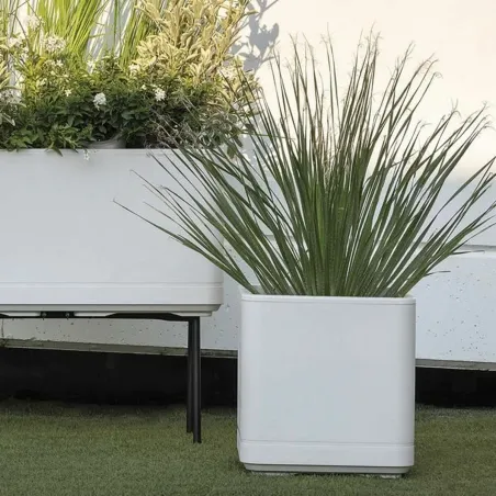 Lillepott Deroma Cosmo Hall Plastmass Ringlussevõetud plast 38 x 38 x 39 cm Kandiline Kuup 38 cm