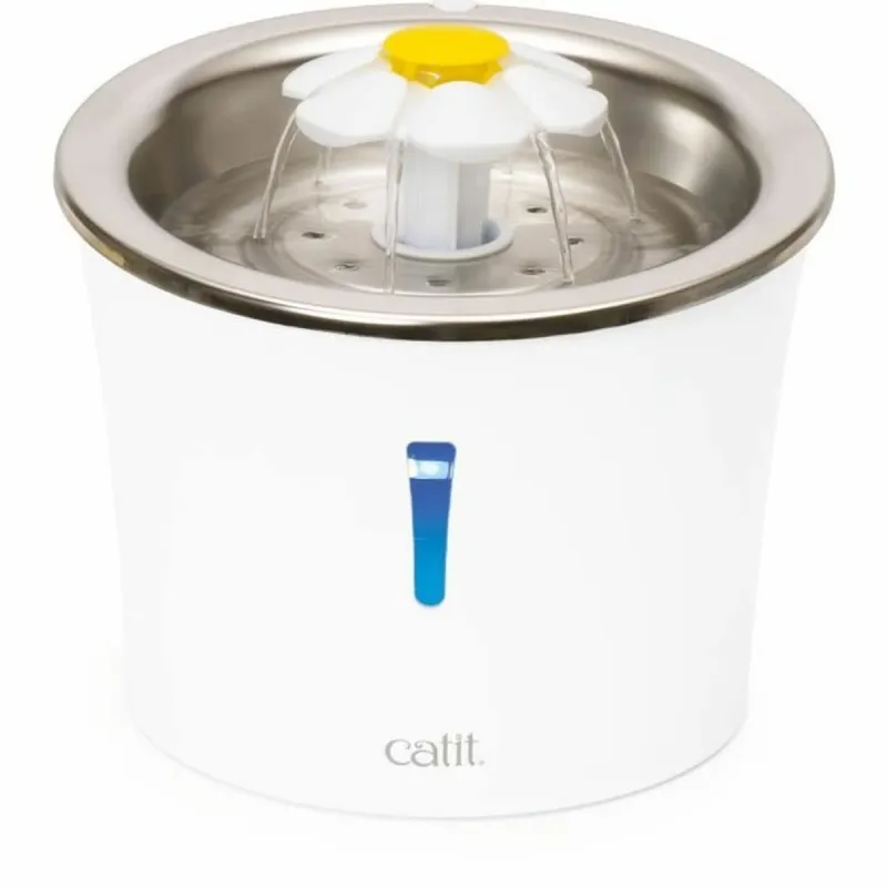 Pet Water Fountain Catit White Plastic/Stainless steel