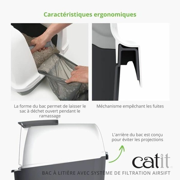 Cat Litter Box Catit Grey Detachable lid