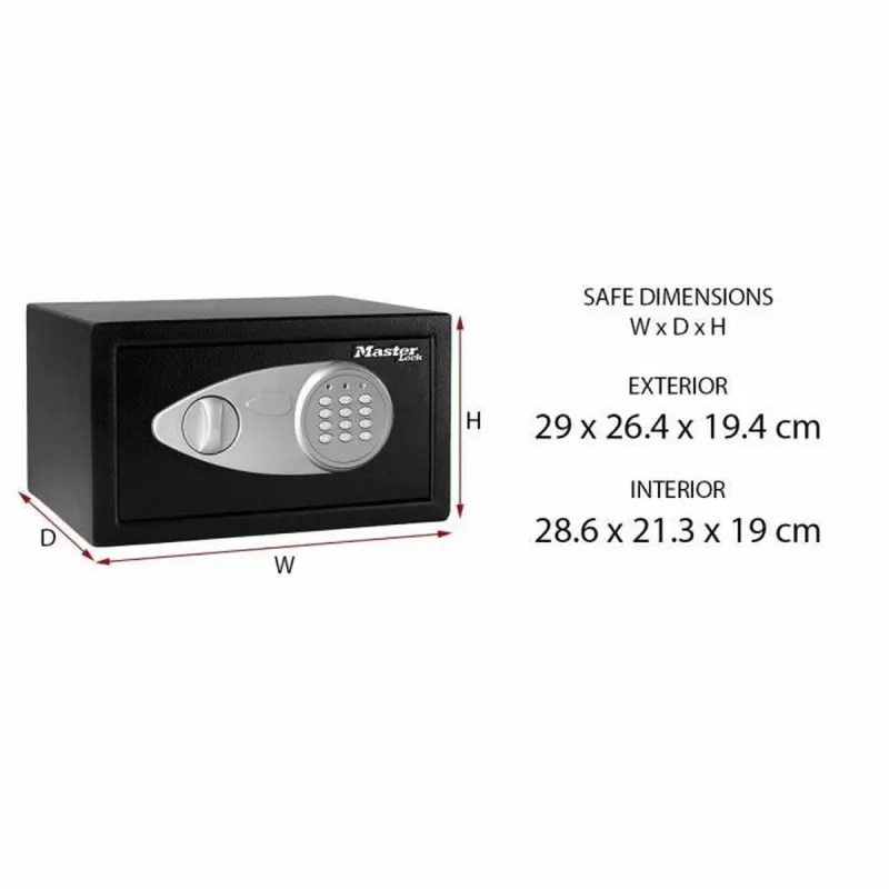Seifa lādīte Master Lock X041ML Melns Melns/Pelēks Tērauds 11,7 x 7,9 x 5 cm