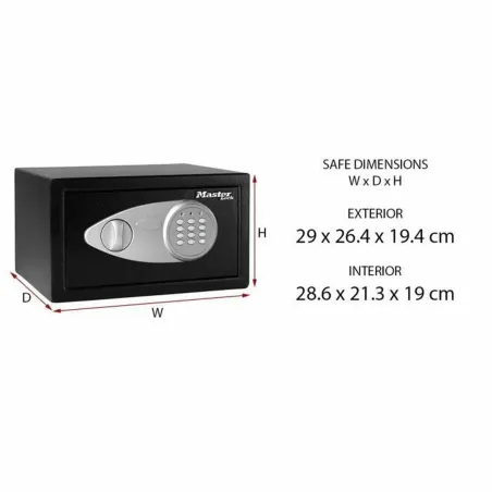 Seifa lādīte Master Lock X041ML Melns Melns/Pelēks Tērauds 11,7 x 7,9 x 5 cm