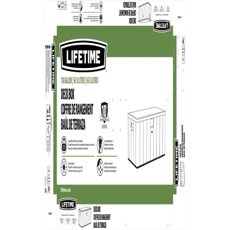 Ulkokaappi Lifetime Ruskea 570 L 150 x 69 x 72 cm Teräs Muovinen