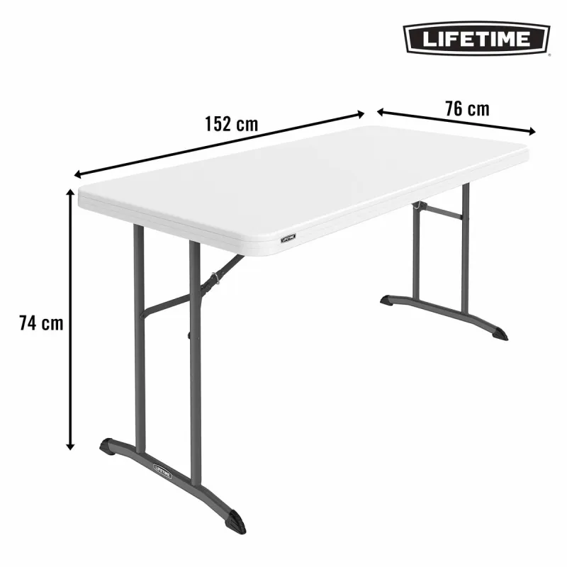 Складной стол Lifetime Белый 152 x 74 x 76 cm