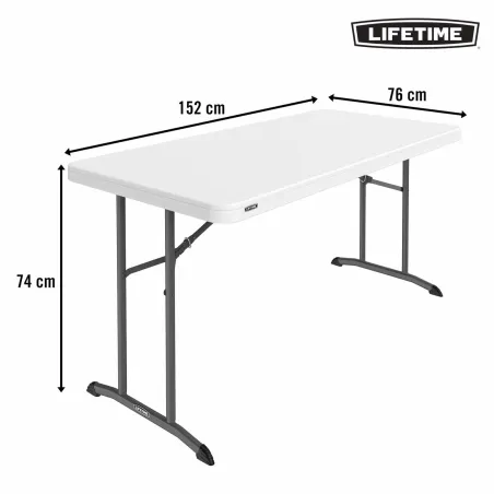 Складной стол Lifetime Белый 152 x 74 x 76 cm