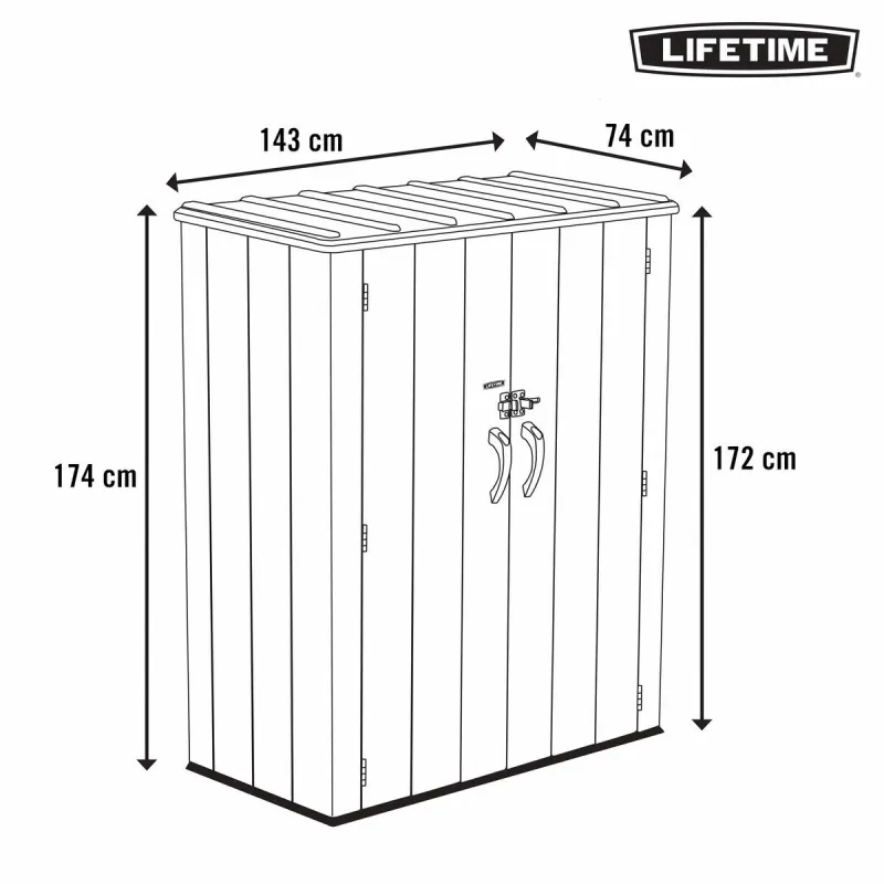 Sandėliavimo baldai Lifetime Pilka 143 x 174 x 74 cm