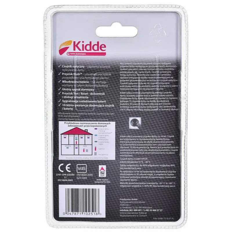 Smoke Detector Kidde 10Y29A