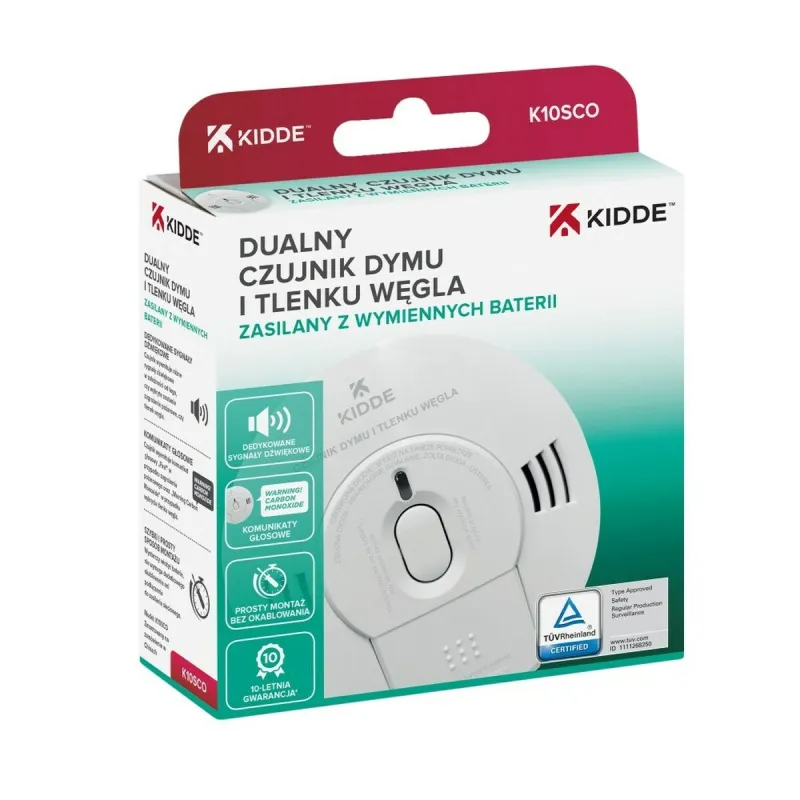 Combined smoke and carbon monoxide detector Kidde K10SCO