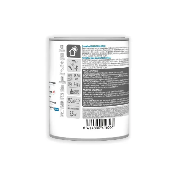 Acrylic polish Titanlux 01t056614 Acrylic polish White 250 ml Ecological