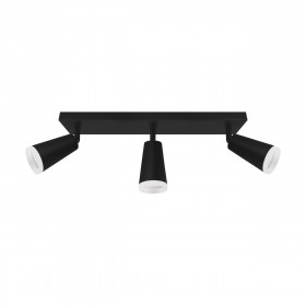 SANA gu10 3l black wall & ceiling lighting fitting strühm 165x395x75mm