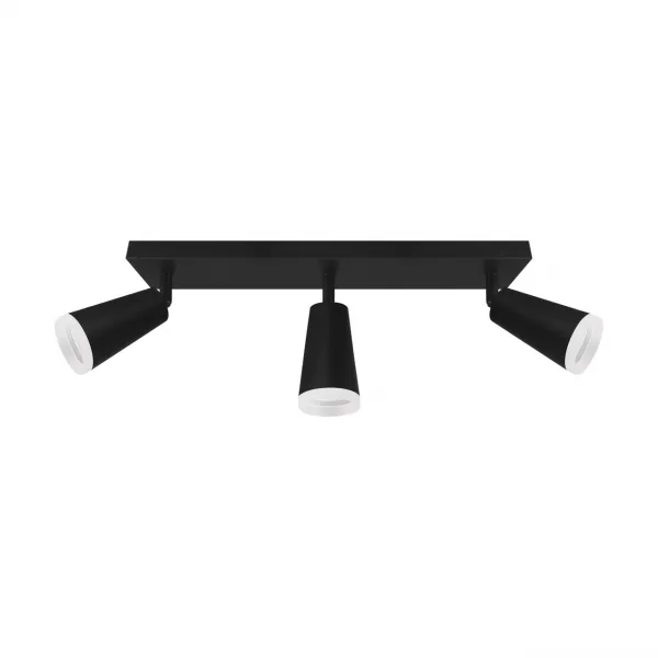 SANA gu10 3l black wall & ceiling lighting fitting strühm 165x395x75mm