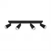 SANA gu10 4l black wall & ceiling lighting fitting strühm 165x600x75mm