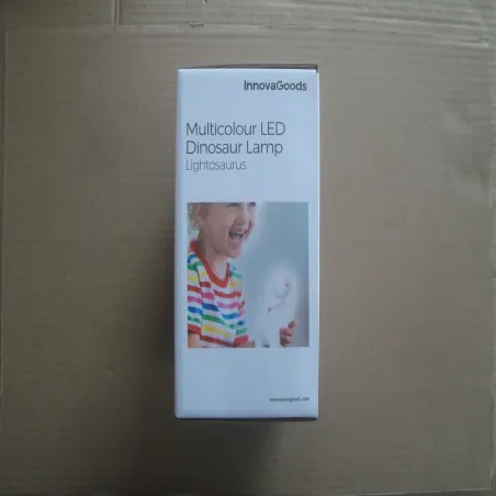 Dinosaurus monivärinen LED-lamppu InnovaGoods Valkoinen Vinyylit (Kunnostetut Tuotteet A)