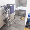 Taitettava ja jatkettava metallinen vaatekuivain 3 tasolla Cloxy InnovaGoods .. Rauta (Kunnostetut Tuotteet A)