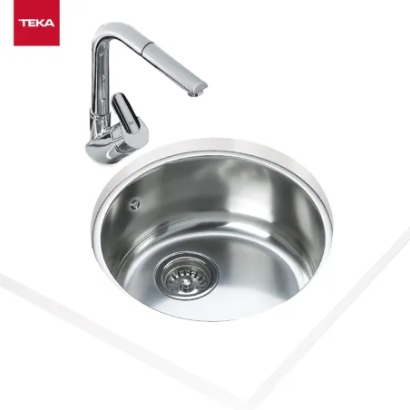 Kriauklė su viena plautuve Teka BE039 5006 Sidabras