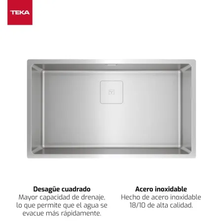 Viendaļīga izlietne Teka 115000054 Tērauds