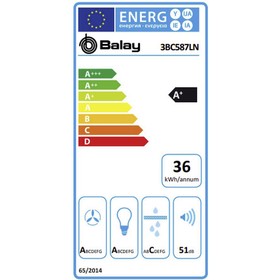Įprastas gaubtas Balay 3BC587LN Juoda