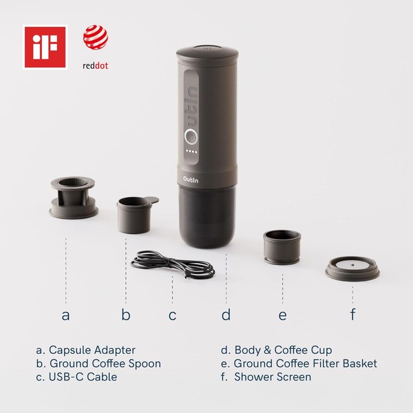 Portable Coffee Maker Outin OUTINWHITE White Stainless steel 50 ml 80 ml