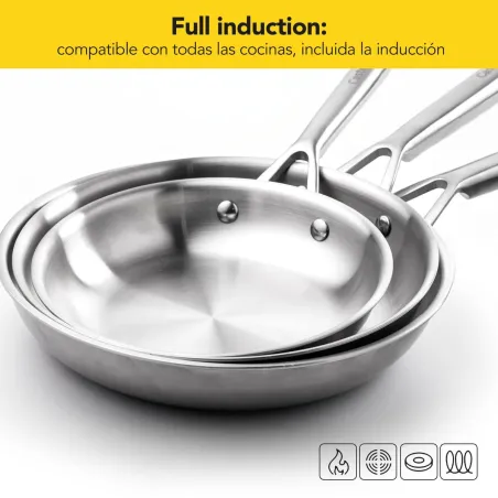 Pan Castey E-S26 Grey Stainless steel Ø 26 cm
