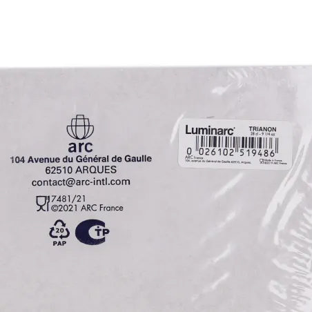 Набор чашек с блюдцами Luminarc 00106 (4 pcs) Белый Cтекло 280 ml (4 Предметы)