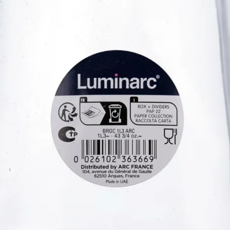 Krūka Luminarc Ūdens Caurspīdīgs Stikls (50 cl)