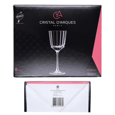 Vīna glāzes Cristal d’Arques Paris 7501612 Caurspīdīgs Stikls 250 ml (6 Daudzums)