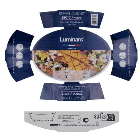 Orkaitės Indas Luminarc Smart Cuisine Balta stiklas Lašas