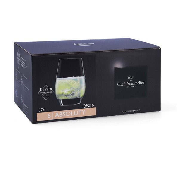 Lasisetti Chef & Sommelier Absoluty Läpinäkyvä Lasi 370 ml 6 osaa