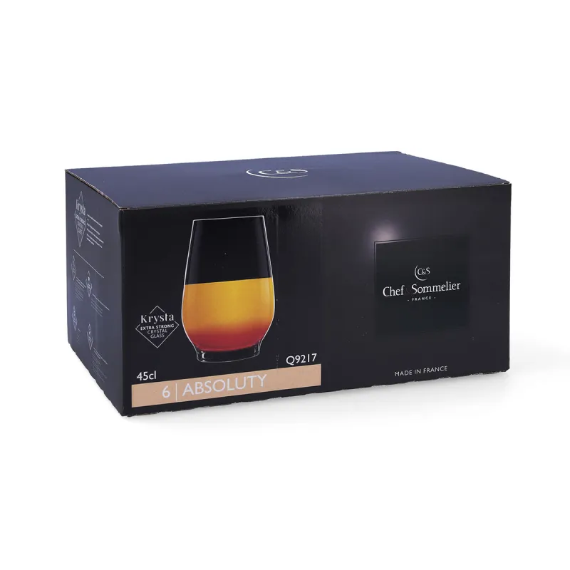 Набор стаканов Chef & Sommelier Absoluty Прозрачный Cтекло 450 ml 6 штук