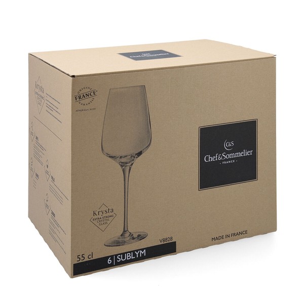 Setti laseja Chef&Sommelier Sublym Eco Läpinäkyvä Lasi 550 ml (6 osaa)