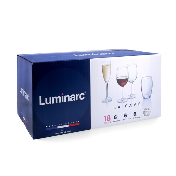Stikla trauku komplekts Luminarc La Cave (18 Daudzums)