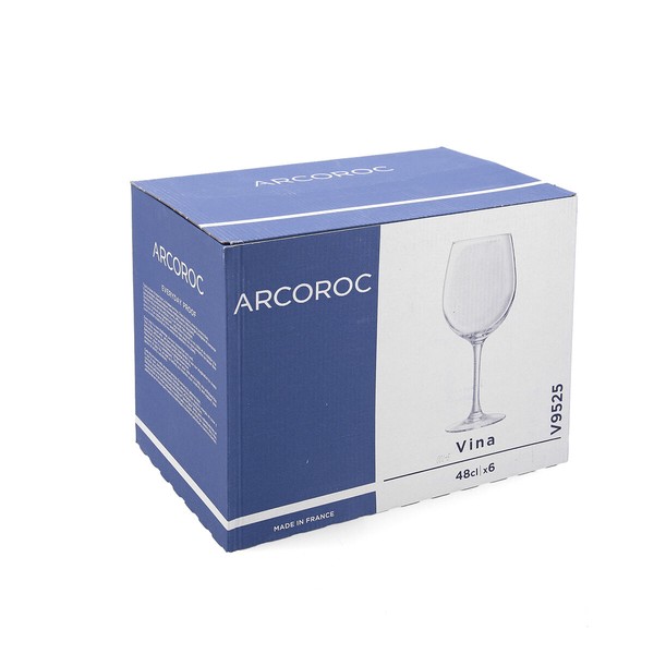 Vīna glāze Arcoroc Vina Caurspīdīgs Stikls 480 ml (6 gb.)