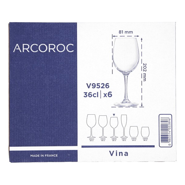 Бокал Arcoroc Vina Прозрачный Cтекло 360 ml (6 штук)