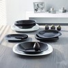 Tableware Luminarc Carine N&b White Black Glass 19 Pieces