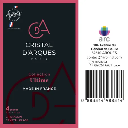 Бокал Cristal d’Arques Paris Ultime Прозрачный Cтекло 420 ml (4 штук)