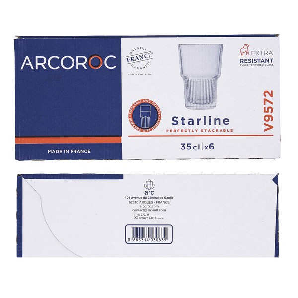 Stiklas Arcoroc Starline Skaidrus stiklas 350 ml (6 vnt.)