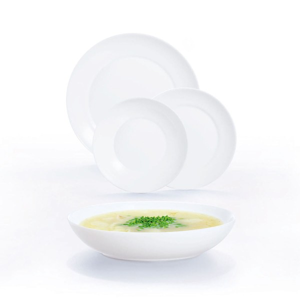 Tableware Luminarc Apy White Glass 18 Pieces
