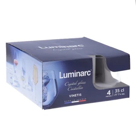 Vesilasi Luminarc Vinetis Läpinäkyvä Lasi 360 ml (4 osaa)