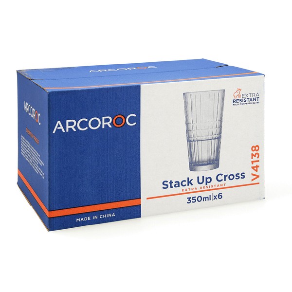 Stiklas Arcoroc Stack'up Cross Skaidrus stiklas 350 ml (6 vnt.)