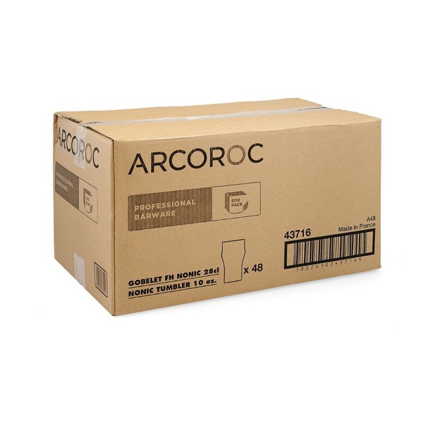 Alus glāze Arcoroc Nonic Caurspīdīgs Stikls 280 ml (24 gb.)