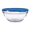 Round Lunch Box with Lid Pasabahce Chefs Blue 2,5 L (4 Units)
