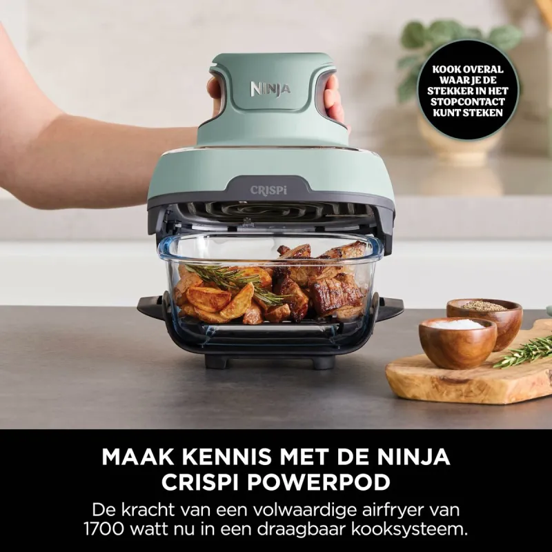 Karstā gaisa fritieris NINJA CRISPI Zaļš 1700 W 3,8 L