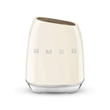 Set of Kitchen Knives and Stand Smeg KBSF02CR Cream