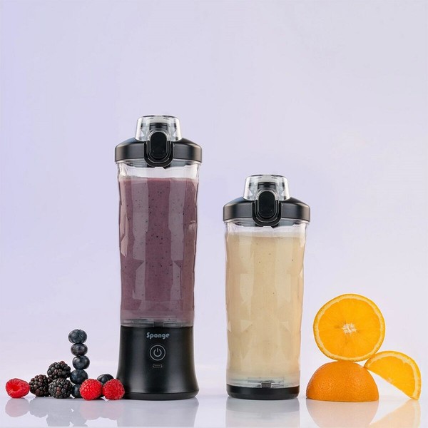 Blenderis-Krūze Sponge 703674402216 Melns Caurspīdīgs 600 ml