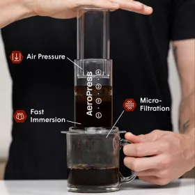 Nešiojamas Kavos Aparatas Aeropress Clear Skaidrus Tritan 250 ml