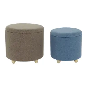 подставка для ног DKD Home Decor Деревянный полиэстер 50 x 50 x 45 cm