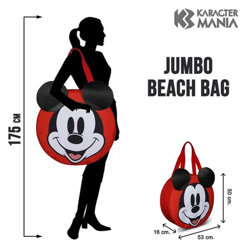 Paplūdimio krepšys Mickey Mouse Raudona